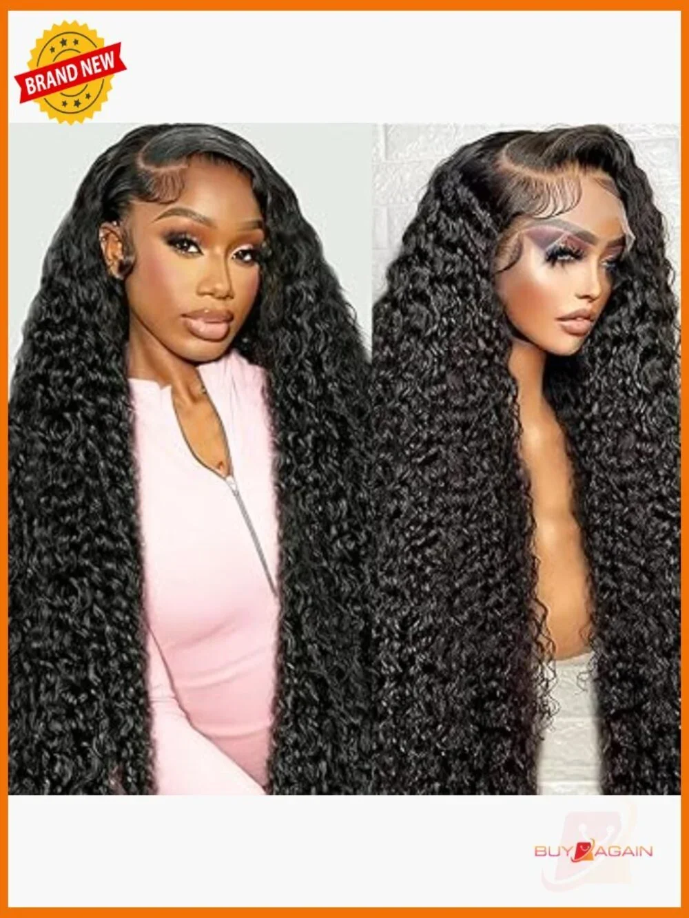 200 Density Water Wave Lace Front Human Hair Wig 20 Inch